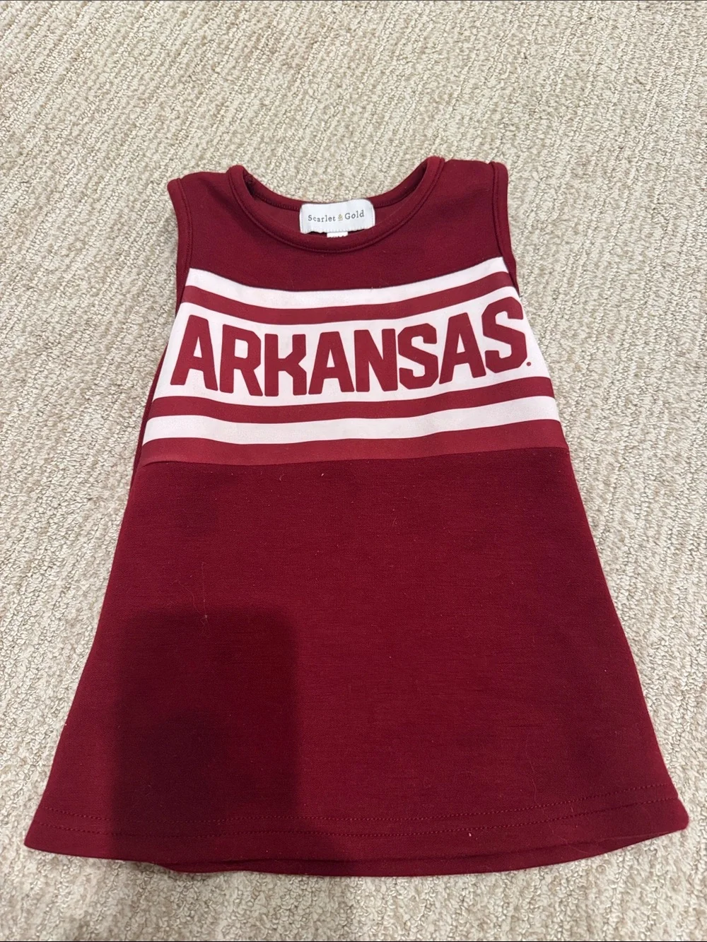 Arkansas Razorback Cheer Red & White Kids Dress (purchased from riffraff)